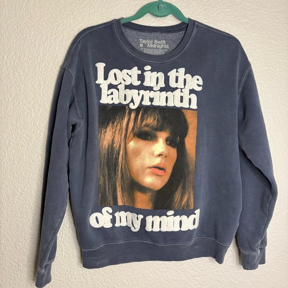 Taylor Swift Lost In The Labyrinth of my Mind Midnights S Blue Pullover
